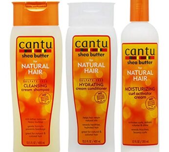Cantu Shea Butter Shampoo + Hydrating Conditioner + Curl Activator Cream “SET” for Natural Hair
