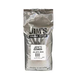 Jim?s Organic Coffee ? Jo-Jo?s Java Blend ? Medium/Light Roast, Whole Bean, 5 lb Bulk Bag - Image 1