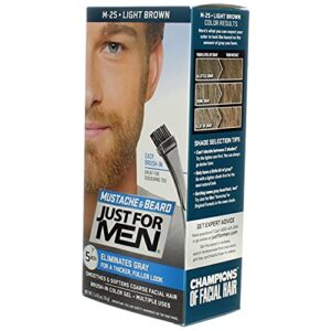 JUST FOR MEN Brush-In Color Gel, Mustache & Beard M-25 Light Brown 1 Each (Pack of 6) - Image 6