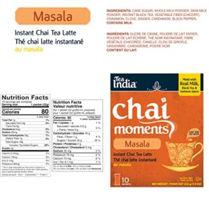 Tea India Chai Moments Masala Chai Tea Instant Latte Mix Flavorful Blend Of Premium Black Tea & Natural Ingredients Traditional Indian Caffeinated Tea - Image 4