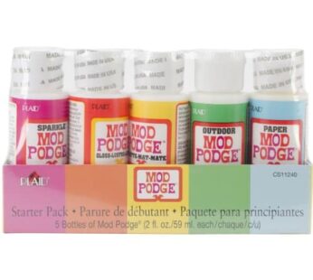 Mod Podge Waterbase Sealer, Glue Starter Pack (2-Ounce), CS11240 Clear Finish, 2 oz, Assorted Transparent, 295 Millilitre