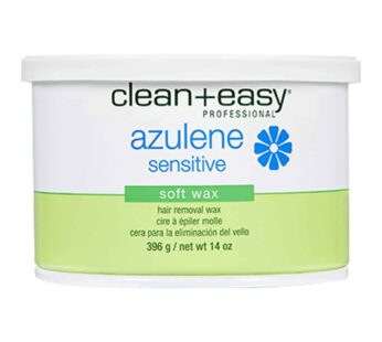 Clean + Easy Hair Removal Soft Wax With Azulene To Reduce Redness And Irritation- Ideal For Sensitive Skin, 14 oz