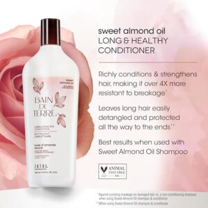 Bain de Terre Sweet Almond Oil Long & Healthy Conditioner, Strength & Protection for Weak, Damaged Hair, with Argan & Monoi Oils, Paraben-Free, Color- - Image 3