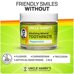 Uncle Harry's Peppermint Remineralizing Toothpaste | Natural Whitening Toothpaste Freshens Breath & Promotes Enamel | Vegan Fluoride Free Toothpaste ( - Image 7