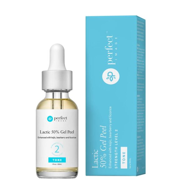 Lactic 50% Gel Peel, Chemical Peels for Face Breakout Scars, Chemical Exfoliant for Face, Strength Level 2, 1.0 fl oz. e, 30 mL ? Perfect Image
