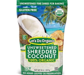 Let’s Do…Organic Shredded, Unsweetened Coconut, 8 Ounce Packages (Pack of 12)