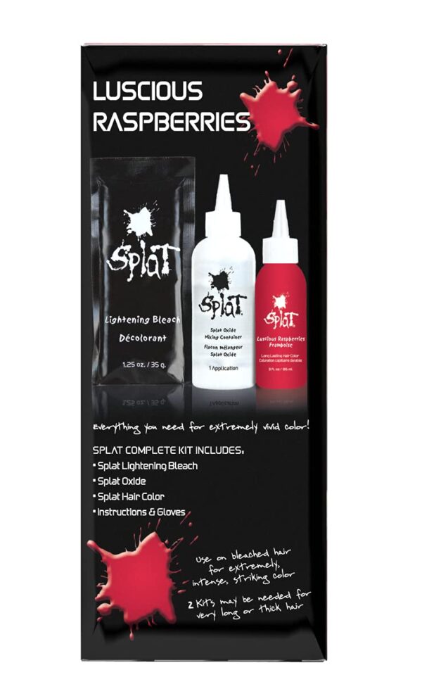 Splat | Luscious Raspberries | Original Complete Kit | Semi-Permanent Hair Dye | Vegan & Cruelty-Free - Image 3