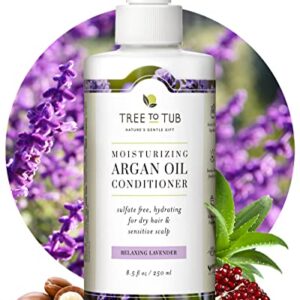 Tree to Tub Moisturizing Conditioner for Dry Hair & Dry Scalp - Hydrating Sulfate Free Argan Oil Conditioner & Vegan Hair Moisturizer for Women & Men - Image 1