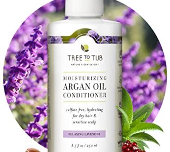 Tree to Tub Moisturizing Conditioner for Dry Hair & Dry Scalp – Hydrating Sulfate Free Argan Oil Conditioner & Vegan Hair Moisturizer for Women & Men
