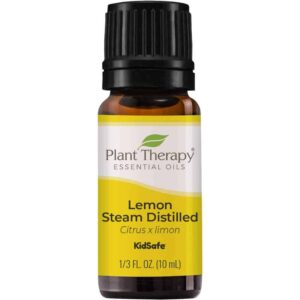 Plant Therapy Lemon Steam Distilled Essential Oil 10 mL (1/3 oz) 100% Pure, Undiluted, Therapeutic Grade - Image 1