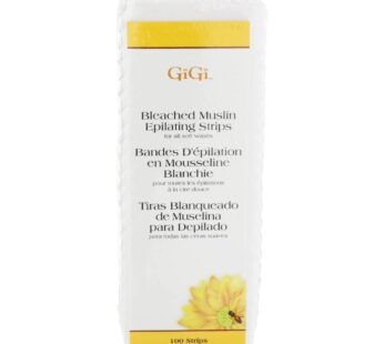 GiGi Small Bleached Muslin Epilating Strips for Hair Waxing/Hair Removal, 100 Strips