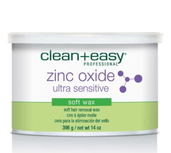 Clean + Easy Zinc Oxide Ultra Sensitive Hair Removal Depilatory Soft Wax, Soothes and Calms Skin Before and After Waxing – Perfect for Delicate Skin,