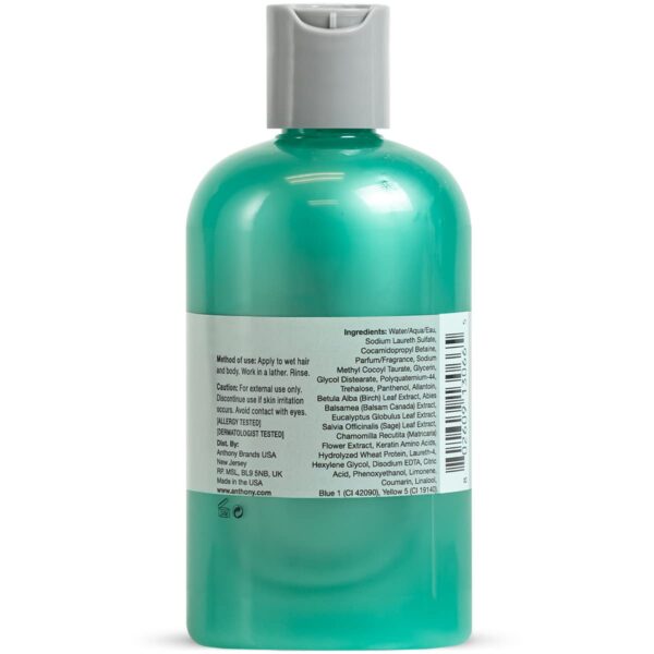 Anthony Mens Body Wash and Shampoo: Invigorating Rush 2-In-1 Liquid Gel Soap & Hair Shampoo ? Pine Wood Scent Contains Eucalyptus Extract, Canadian Ba - Image 4