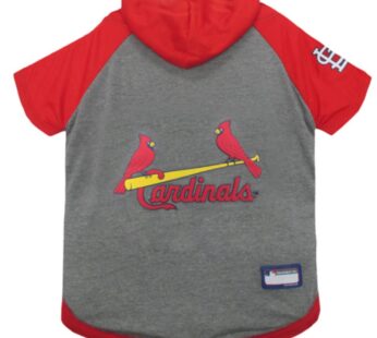 MLB Hoodie Shirt for Dogs & Cats – St. Louis Cardinals Dog Hooded T-Shirt, Medium. – MLB Team Color Hoody Vest for Baseball Fans