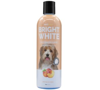 Bark2Basics Brighten White Dog Shampoo 16 oz – Natural, Chamomile, Revives Vibrant Natural Color of Coat, Lustrous Shine, Whitens, Removes Stains, Pro