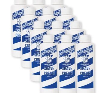 Campbell?s Liquid Shave Cream Lather, Barber Shaving Cream Lather, Professional Shaving Supplies and Products, 8 Ounces, (Pack of 12)