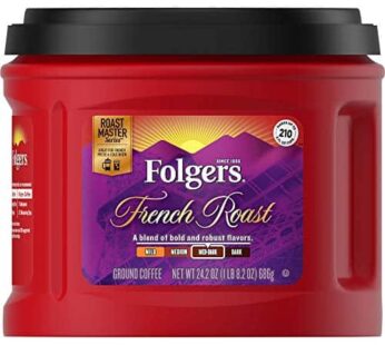 Folgers French Roast Medium Dark Roast Ground Coffee, 24.2 Ounces