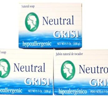 Grisi HypoAllergenic Clean Neutral Soap Bar, No Chemical, Color, Aroma, 3 Count, 10.5 Ounce