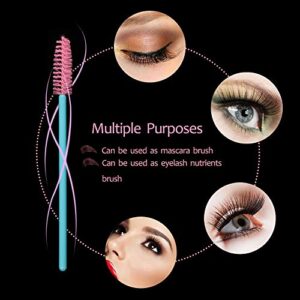 300 Pack Disposable Mascara Wands Eye Lash Brushes Eyelash Extension Tool Makeup Brush Kit, Blue/Pink - Image 6