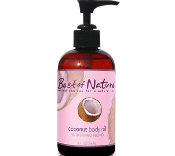 Best of Nature 100% Pure Fractionated Coconut Oil – Liquid MCT Massage & Body Oil, Unscented Moisturizer for Hair, Skin, Face, Aromatherapy Carrier fo