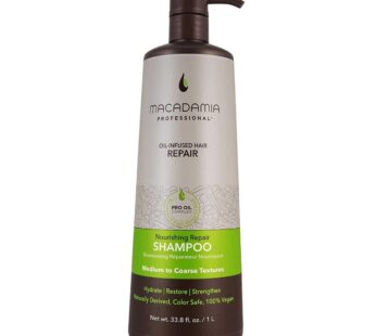 Nourishing Repair Shampoo 33.8oz Macadamia Professional Macadamia Oil and Argan Oil for Hydration, Shine, and Color Protection