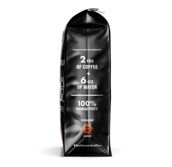 Biohazard Whole Bean Coffee, The World's Strongest Coffee 928 mg Caffeine (16 oz) - Image 2