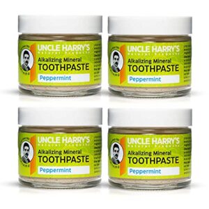 Uncle Harry's Peppermint Remineralizing Toothpaste | Natural Whitening Toothpaste Freshens Breath & Promotes Enamel | Vegan Fluoride Free Toothpaste ( - Image 1