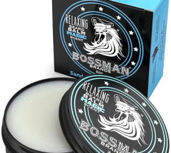 Bossman Relaxing Beard Balm – Beard Tamer, Relaxer, Thickener and Softener Cream – Beard Care Product – Made in USA (Magic Scent)