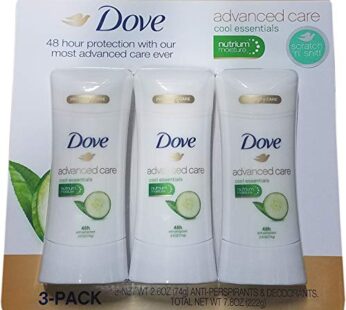 Dove Advanced Care Cool Essentials Antiperspirant, 2.6 Ounce (Pack of 3)