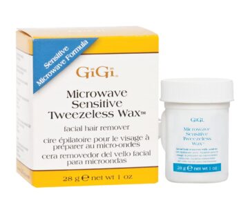 GiGi Microwave Sensitive Tweezeless Wax with Azulene Oil – Non-Strip Facial Hair Remover for Sensitive Skin, 1 oz