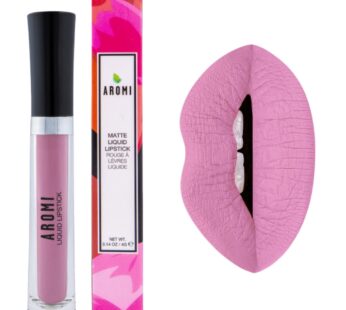 Aromi Matte Liquid Lipstick | Light, Baby Pink Lip Color with Blue Undertones, Long-lasting, Vegan, Cruelty-free, Smudge Proof, Waterproof (Ballet Sli