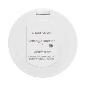 Sheer Cover Studio ? Conceal and Brighten Highlight Trio ? Two-Toned Concealers ? Shimmering Highlighter ? Light/Medium Shade ? With FREE Concealer Br - Image 4