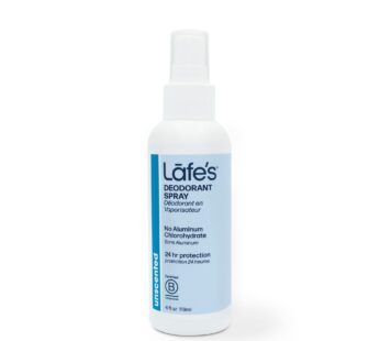 Lafe’s Natural Deodorant | 4oz Aluminum Free Natural Deodorant Spray | Paraben Free & Baking Soda Free with 24-Hour Protection | Unscented