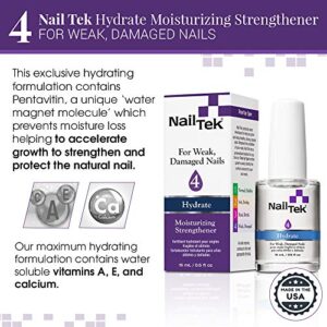 Nail Tek Hydrate 4 Gel Moisturizing Strengthener for Weak, Damaged Nails, Daily Nail Treatment, 0.5 Fl Oz, 1-Pack - Image 3