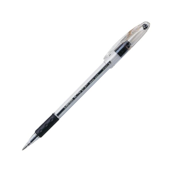 Pentel R.S.V.P. Ballpoint Stick Pen, Black Ink, Fine, Dozen - Image 3
