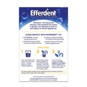 Efferdent PM Overnight Anti-Bacterial Denture Cleanser Tabs 90 ea (Pack of 2) - Image 8