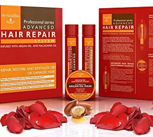 Advanced Hair Repair Shampoo and Conditioner Set with Argan Oil and Macadamia Oil by Arvazallia - Sulfate Free Shampoo, Conditioner, and Deep Conditio - Image 3