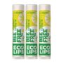 Vegan Lip Balm Lemon Lime Flavor 3 Pack - Bee Free with Candelilla Wax, Cocoa Butter & Coconut Oil Lip Care. Soothe & Moisturize Dry, Chapped Lips - 1