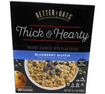 Better Oats, Blueberry Muffin Instant Oats, 15.1oz Box (Pack of 3)