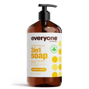 Everyone for Every Body 3-in-1 Soap - Body Wash, Shampoo, and Bubble Bath - Coconut + Lemon, 32 Ounces - Image 1