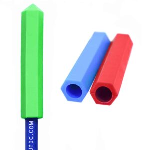 ARK's Krypto-Bite Pencil Topper Chewable Tubes - Made in The USA (Combo - 1 of Each Toughness, Red/Green/Blue) - Image 1