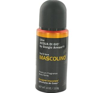 Designer Imposters Mascolino By PARFUMS DE COEUR FOR MEN 4 oz Body Spray
