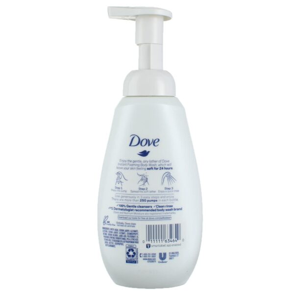 Dove Shower Foam - Foaming Body Wash - Shea Butter With Warm Vanilla - Net Wt. 13.5 FL OZ (400 mL) Per Bottle - Pack of 2 Bottles - Image 2