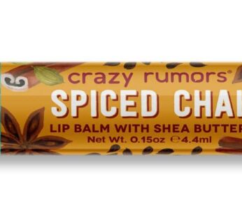 Crazy Rumors Spiced Chai Lip Balm. 100% Natural, Vegan, Plant-Based, Made in USA (1-Pack)