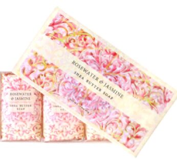 Greenwich Bay Trading Co. Shea Butter Soap, 12.9 Ounce, Rosewater & Jasmine, 3 Pack