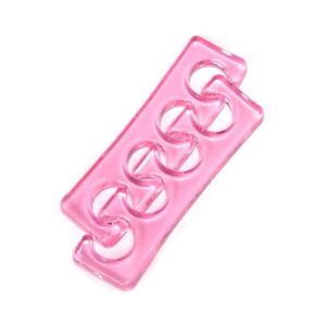 Rolabling Pedicure Toe Separators Flexible Soft Silicone Finger Toe Spacers for Nail Polish Pedicure Tools Toe Spreader for Nail Polish Application(Pi - Image 1