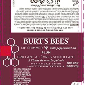 Burt's Bees? 100% Natural Origin Moisturizing Lip Shimmer, Plum, 1 Tube (Package May Very) - Image 11