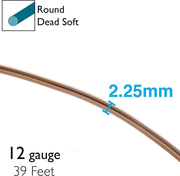 The Beadsmith Anodized Aluminum Wire ? 12 Gauge ? 39 feet ? Copper Color ? Bendable Craft Wire Used to Jewelry Making, Wire Wrapping, Sculpting, Flora - Image 4