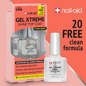 Nail-Aid Gel Xtreme Shine Top Coat, Clear, 0.55 Fluid Ounce - Image 3