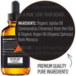 Leven Rose Beard Oil for Men and Beard Softener 100% Pure Natural for Bearded Men, Mustaches, and Moisturized Skin 1 oz by Ranger Grooming Co - Image 2